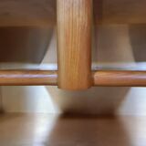 Enfilade/Credenza in oak and brushed brass, Italy, 1970