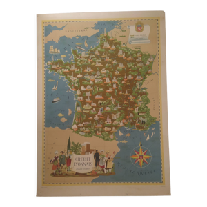 Poster carte de France - boucher