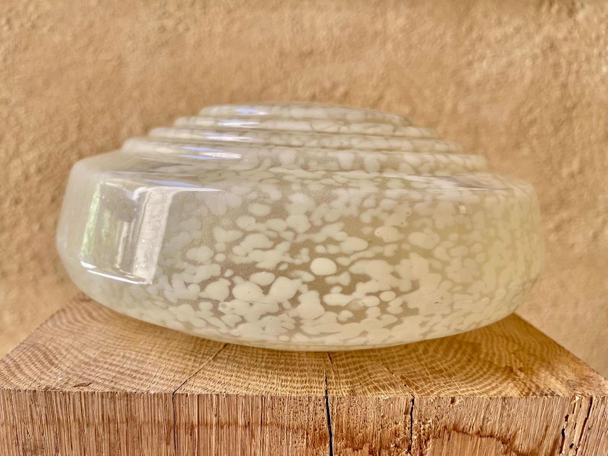 Antique Art Deco glass globe from Clichy
