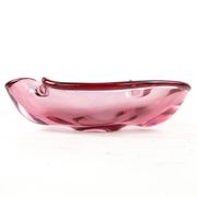 Mid-century modern fruit bowl, glass, Val Saint Lambert, Belgium, 1950s