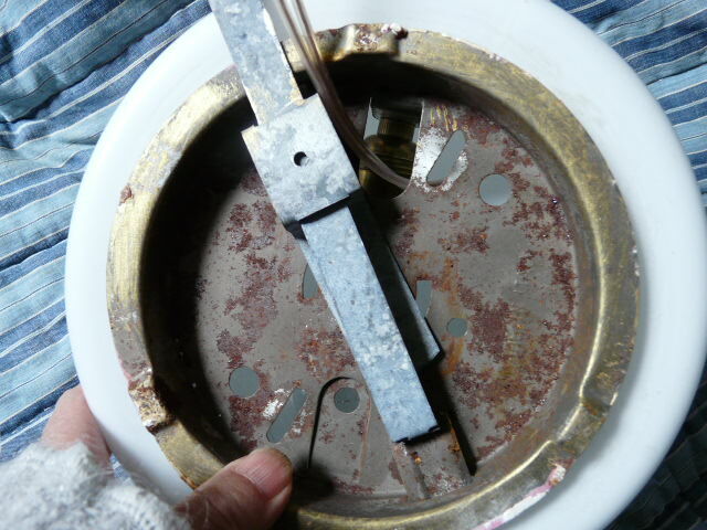 Ceiling lamp in opaline half-moon 1950 diameter: 20cm.