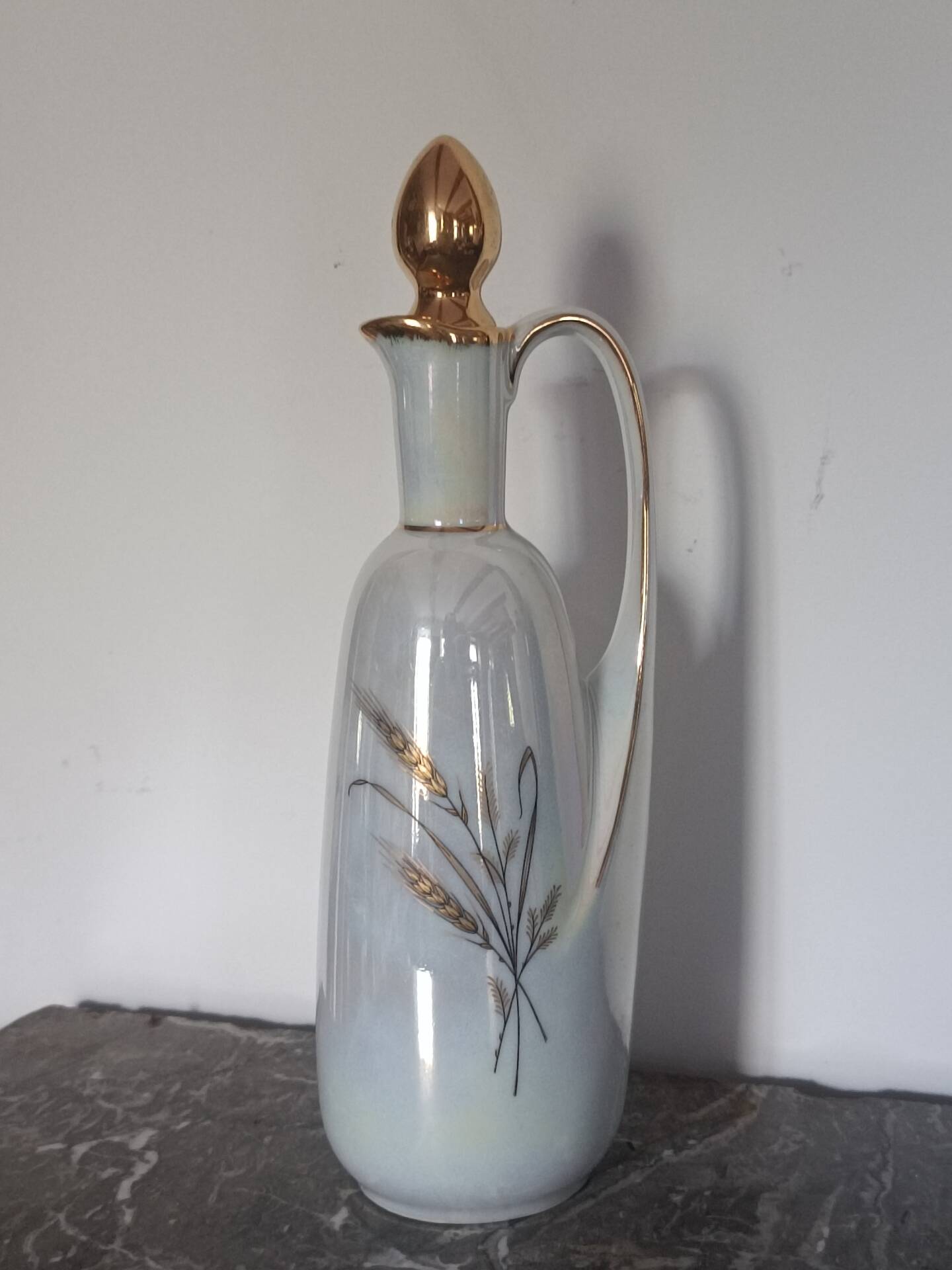 Vintage liqueur service p.a.r.i.s. 2 – iridescent porcelain
