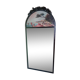 Overmantel mirror from the decorative arts period, 1929, in hammered wrought iron, 75x160cm