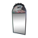 Overmantel mirror from the decorative arts period, 1929, in hammered wrought iron, 75x160cm