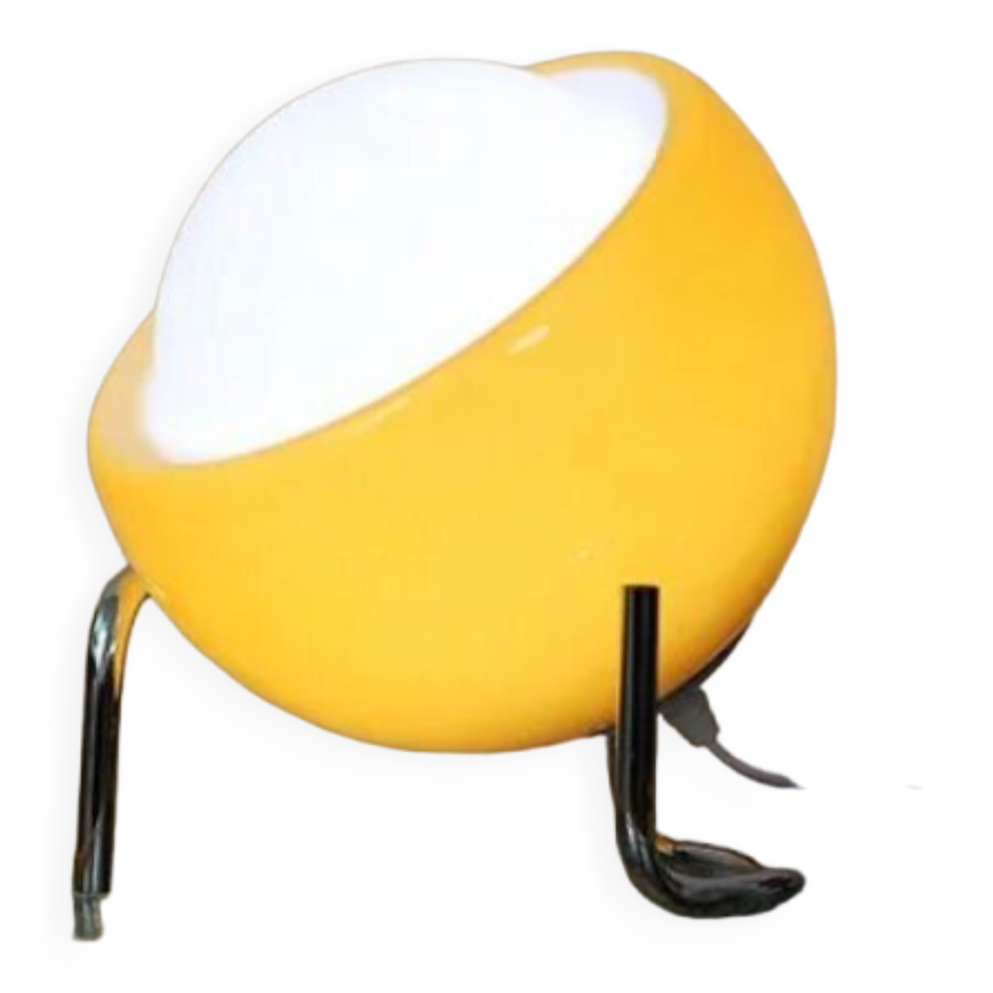 Vintage style orange table globe lamp