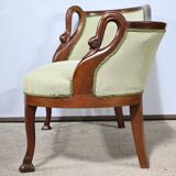 Small Mahogany Backsplash Daybed, Return from Egypt Style – Early 20th Century