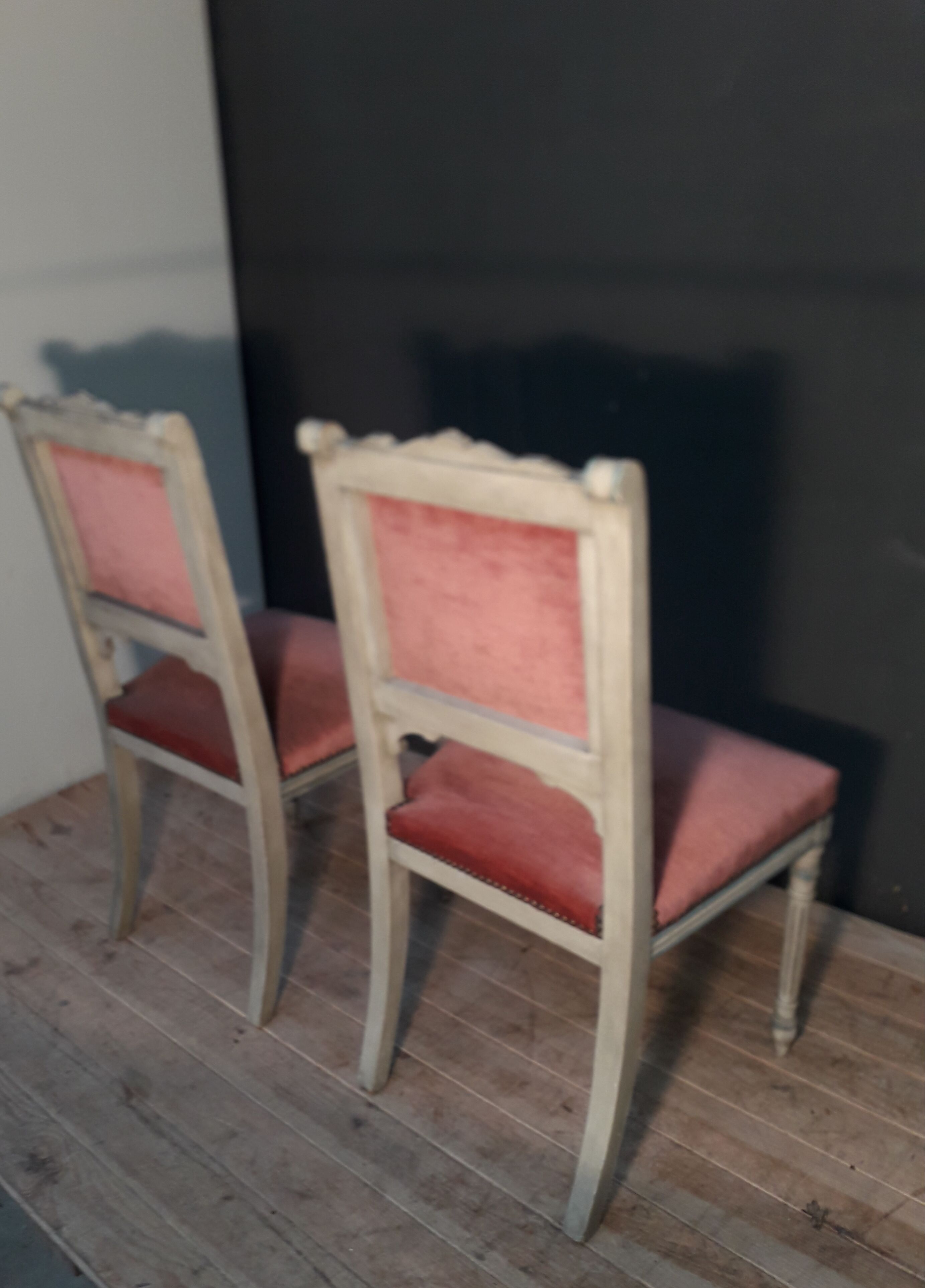 Pair of Louis XVI style chairs
