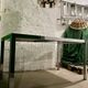 Chrome metal dining table with smoked glass dlg Romeo Rega