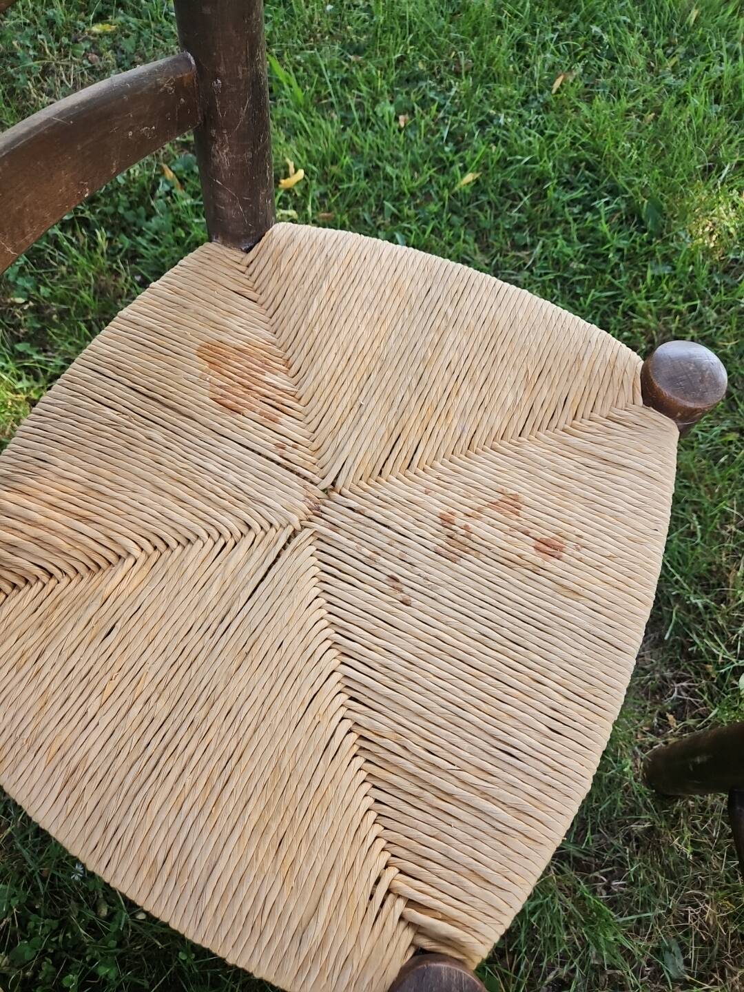 4 Charles Dudouyt designer straw chairs 40-50-60