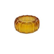 Art Deco salt cellar, orange glass, Ząbkowice, Poland, 1930s.