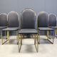 Vintage brass dining chairs by Belgochrom, 1970s