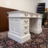 Classic English White Chesterfield Desk