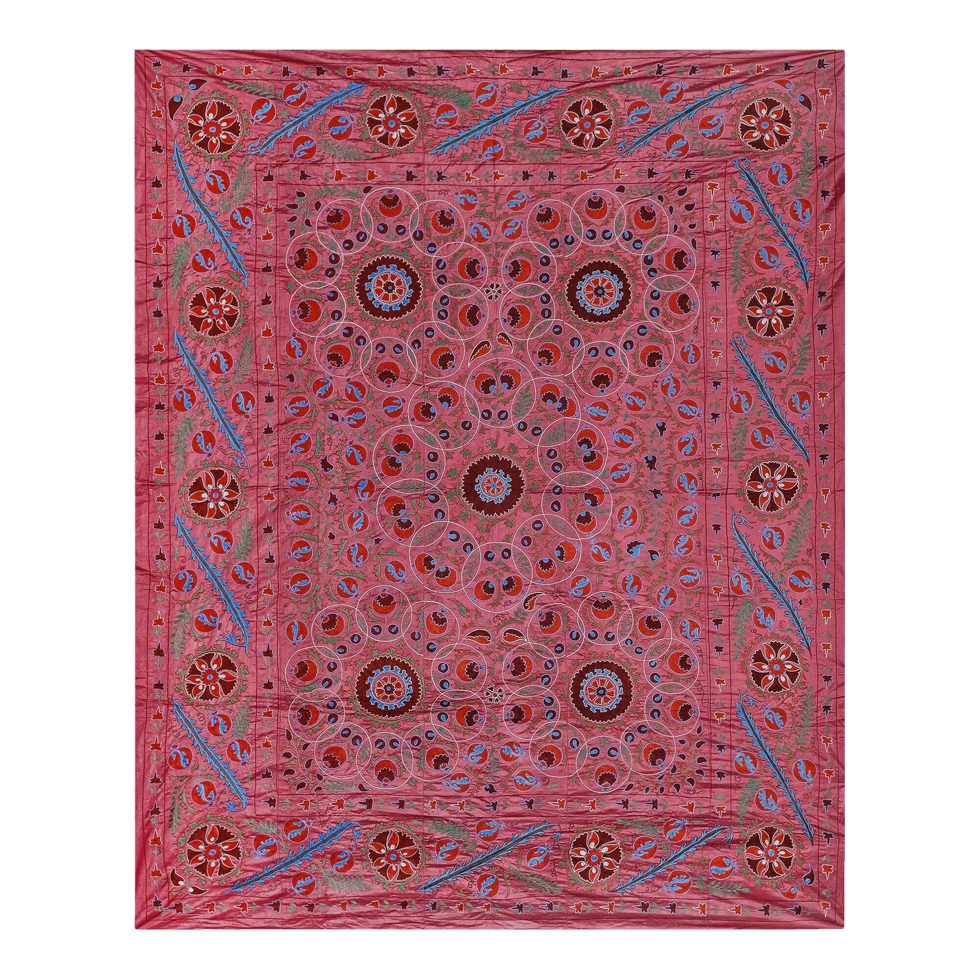 Vintage hand-embroidered tribal tapestry 245x299 cm