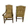 Paire des fauteuils style louis XIII