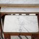 Tables gigognes bois et marbre, Louis XVI style