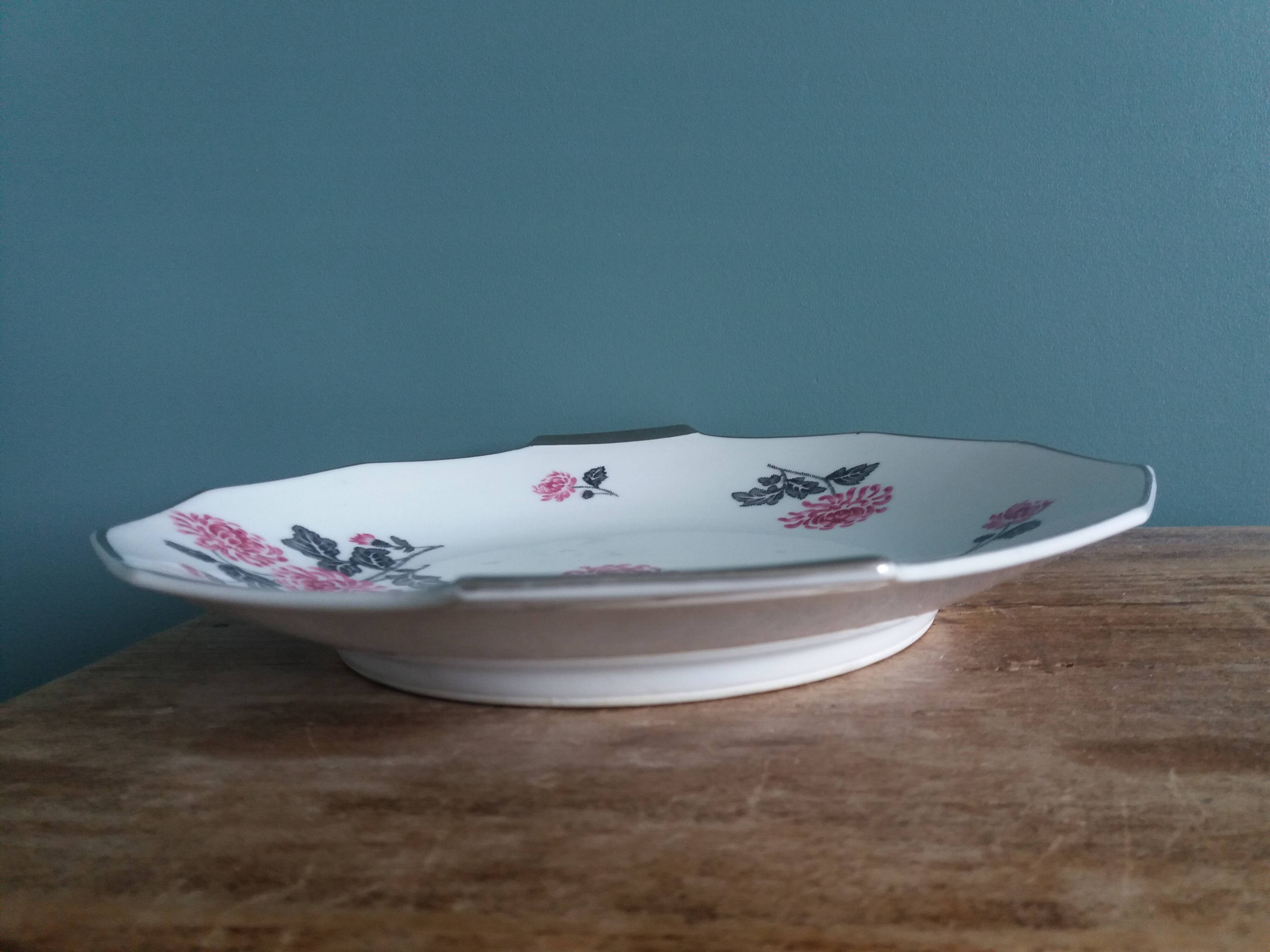 Deep dish in Limoges porcelain, Michelaud Frères