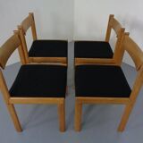 Danish Oak Dining Chairs, Set of 4, 1960s