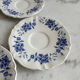 Set of 5 antique Sarreguemines saucers