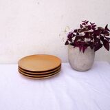 4 dessert plates stoneware village France