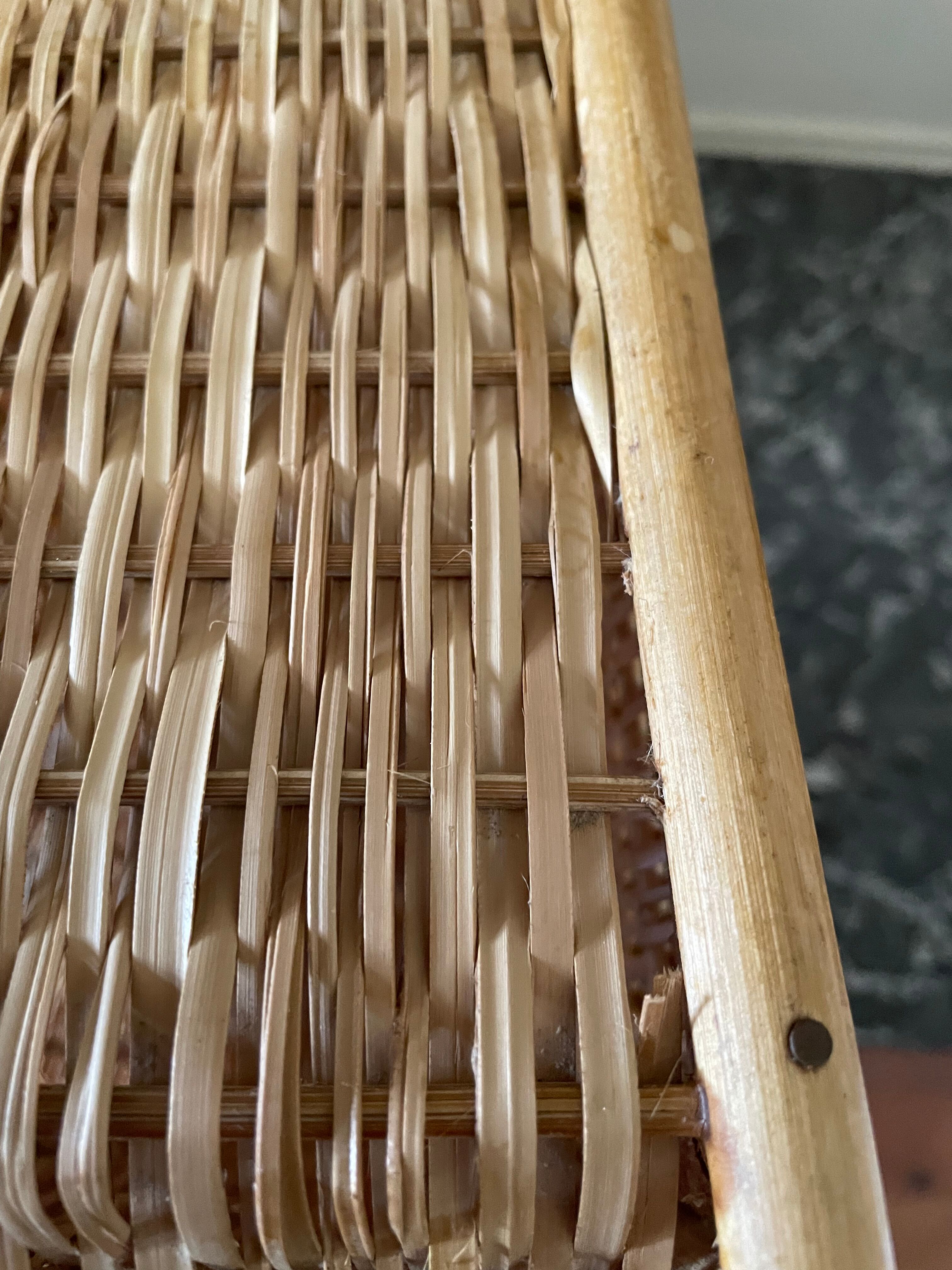 Bamboo and rattan shelf 2 doors