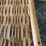 Bamboo and rattan shelf 2 doors