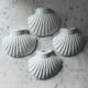 Set of 4 shell-shaped bowls