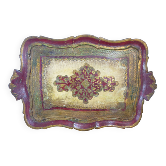 Florentine wooden serving tray