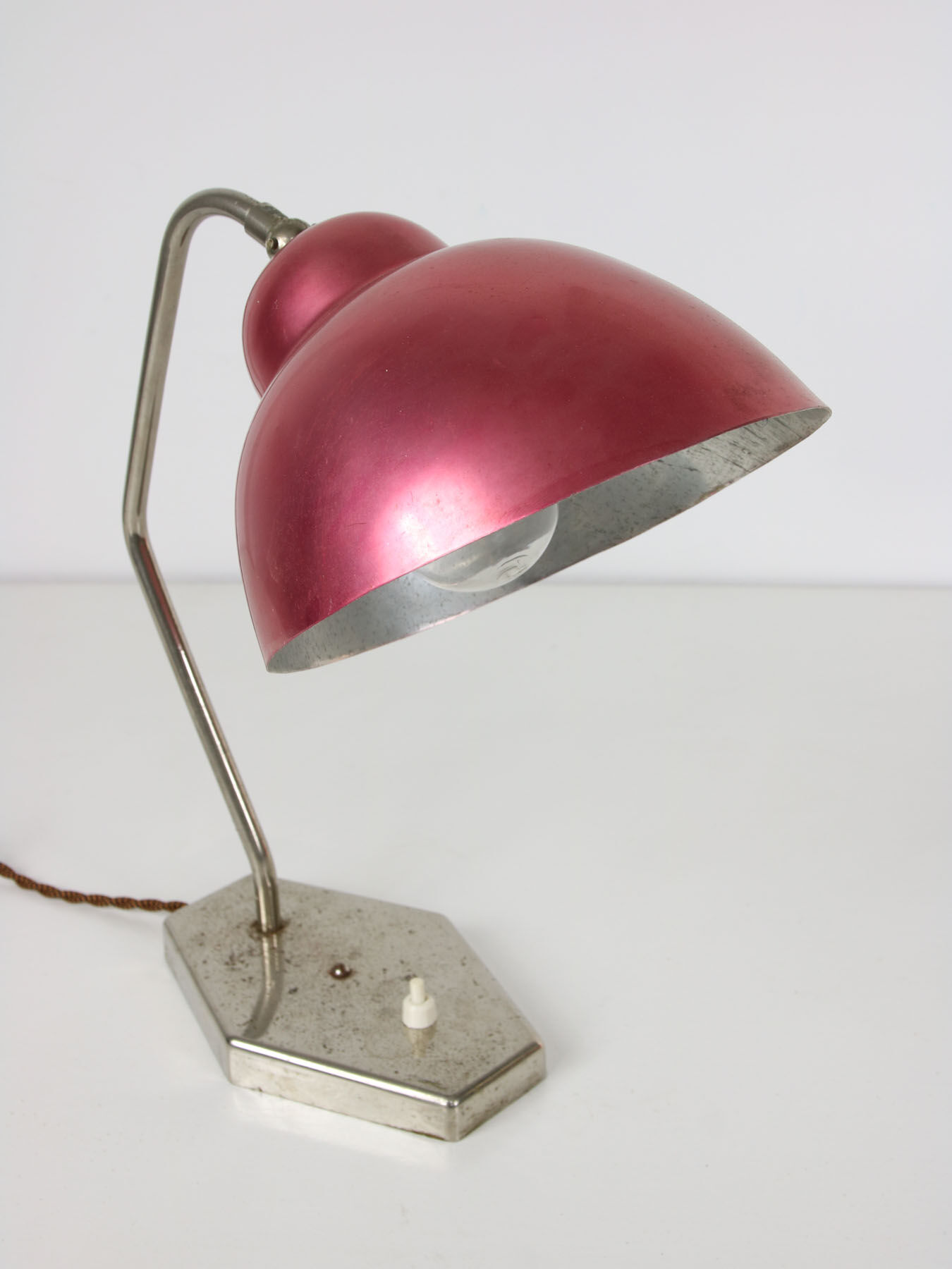 Mid-Century Red Table Lamp, 1960s