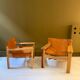 Natura armchair in pine and leather - Karin Mobring for Ikea, 1970