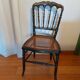 Chaise Napoleon III authentique assise cannage