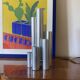 Hollywood Regency metal table lamp with 6 lights, Sciolari, Italy 1970.