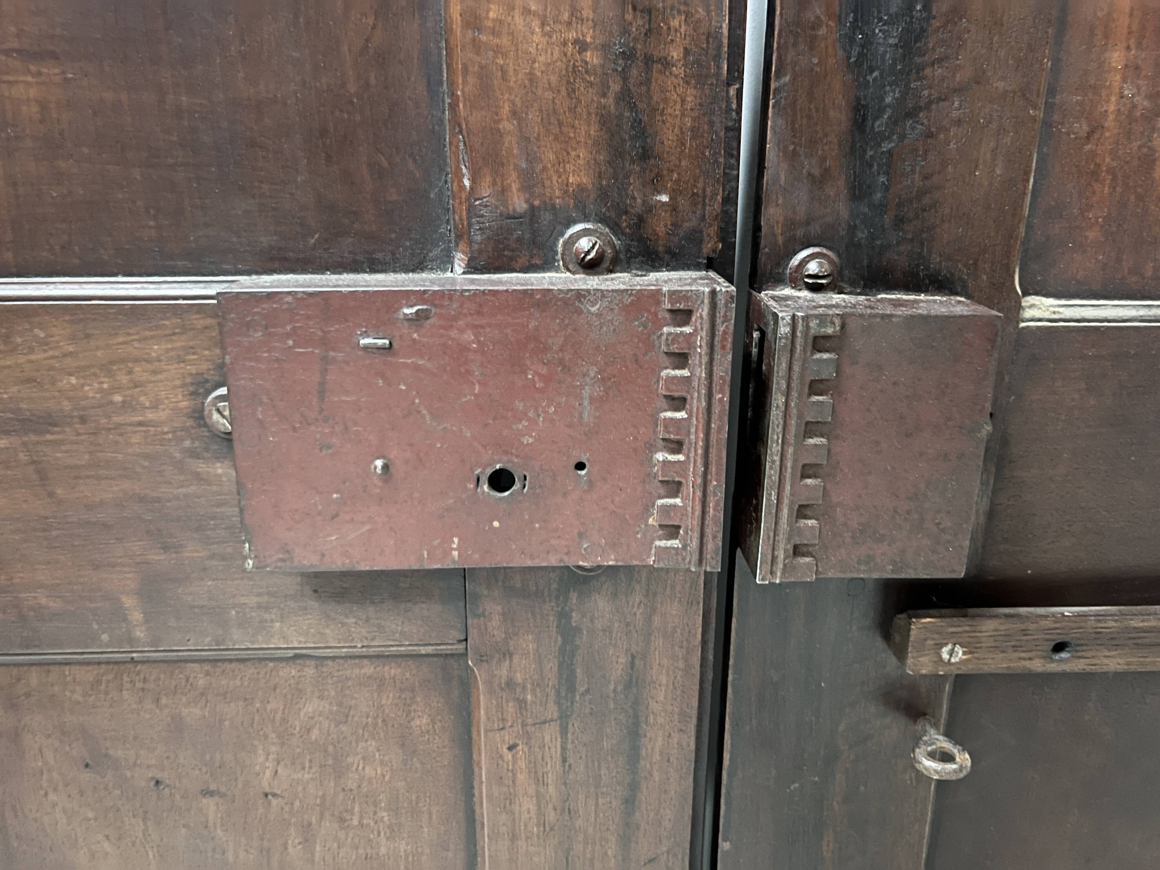 Pair of 18th-century solid walnut double-panel doors
