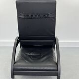 Fauteuil sinus en cuir noir de westnofa, 1970s