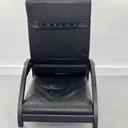 Sinus lying leather black chair from westnofa, 1970s