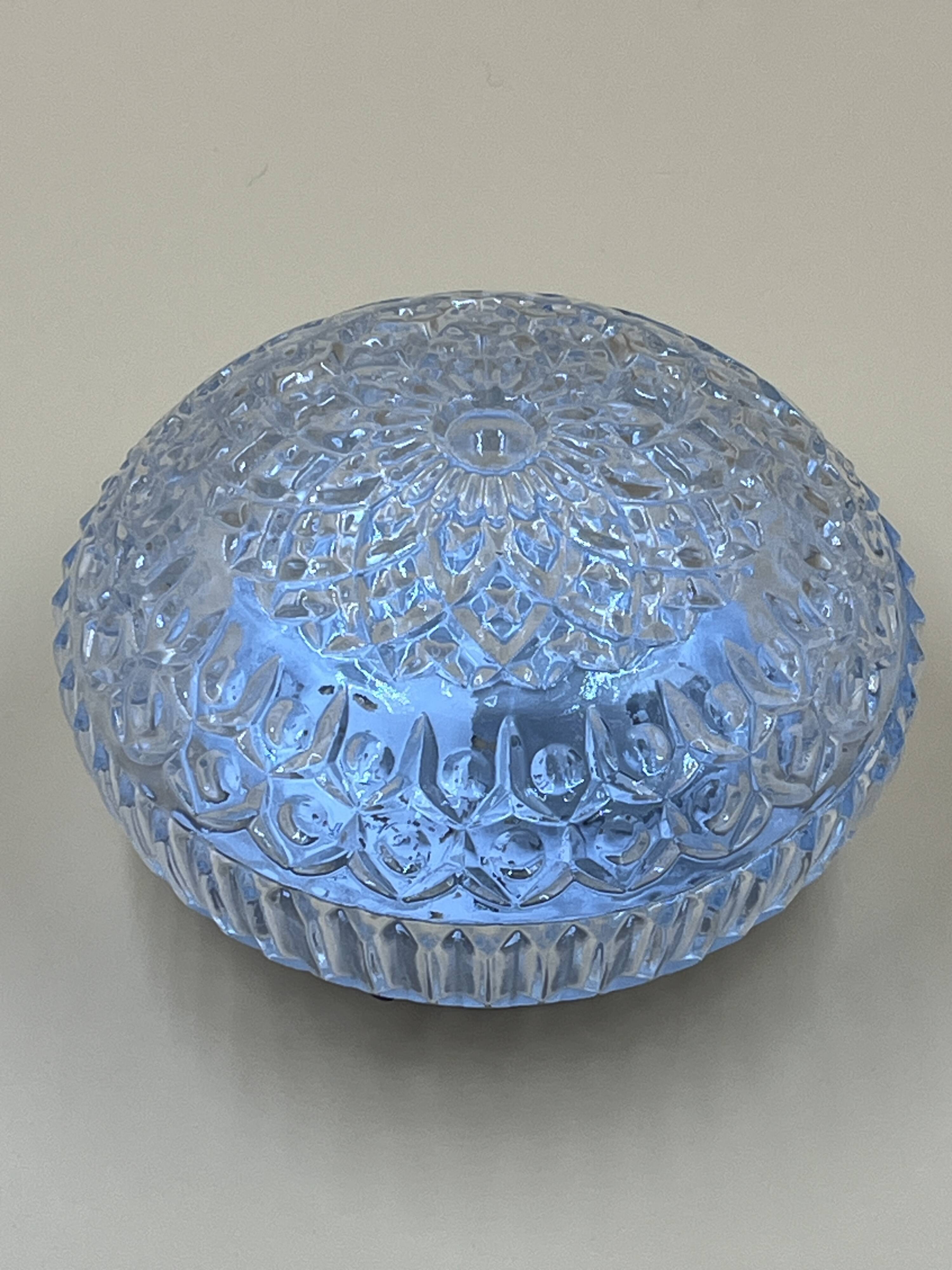Vintage relief-moulded glass ceiling light