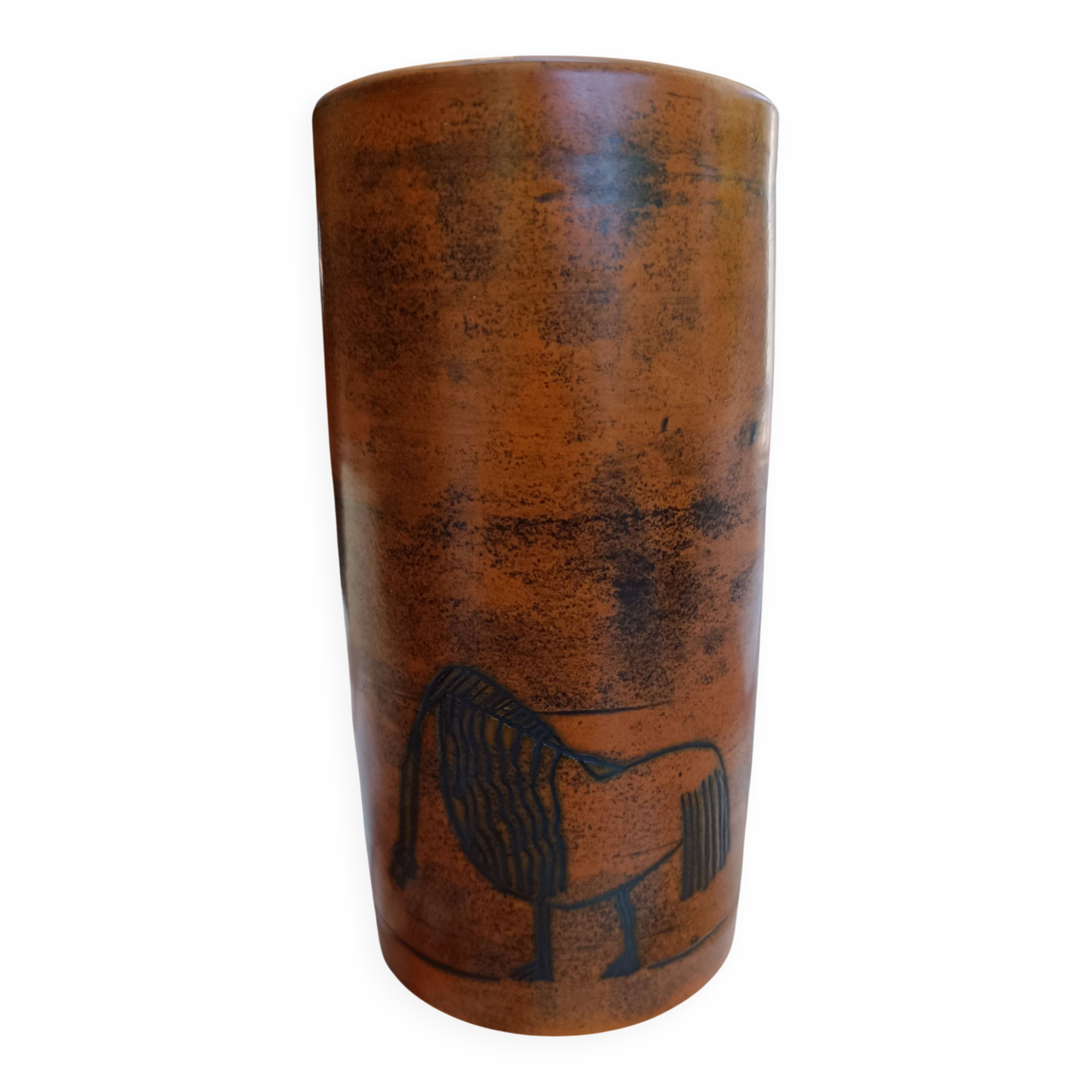 Cylindrical vase J. Blin / cylindrical vase Roger Capron