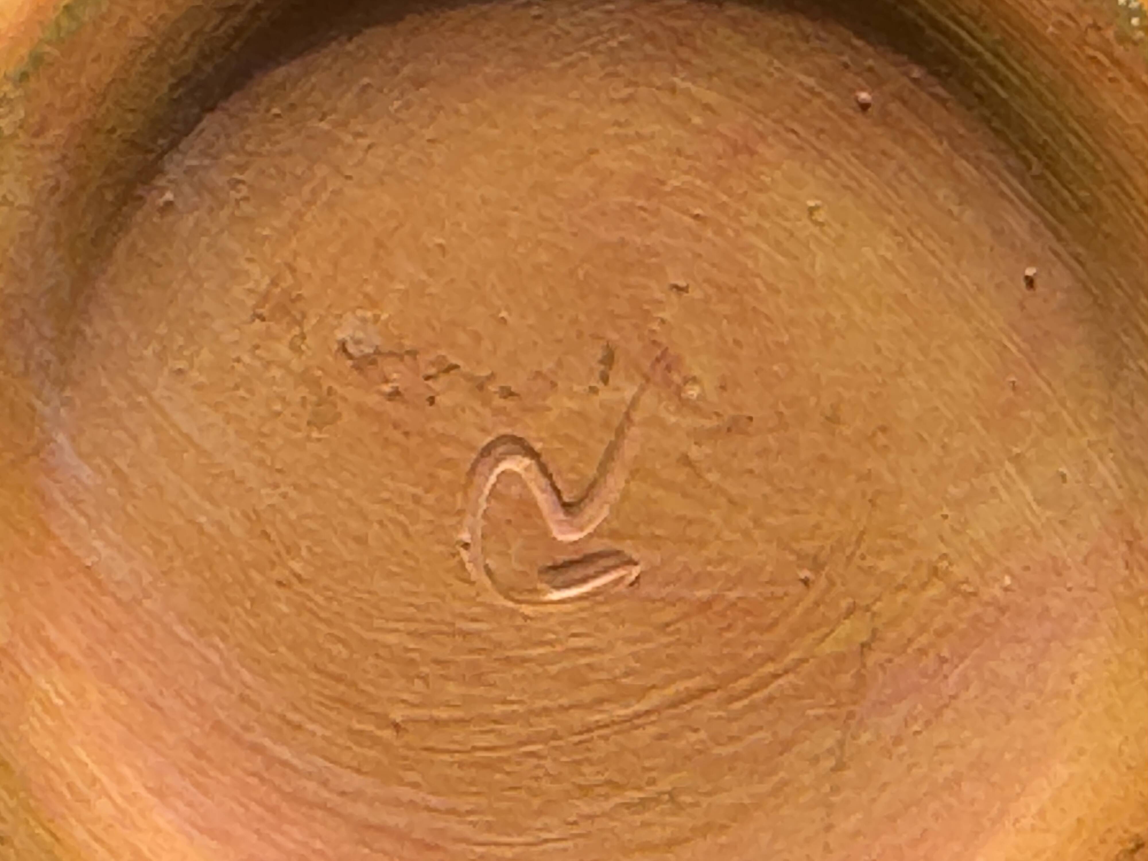 Orange ball vase from the 90s, H15 D20