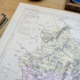 Puy-De-Dôme, carte ancienne, imprimée en 1883.