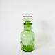 Green bubbled glass carafe 1970