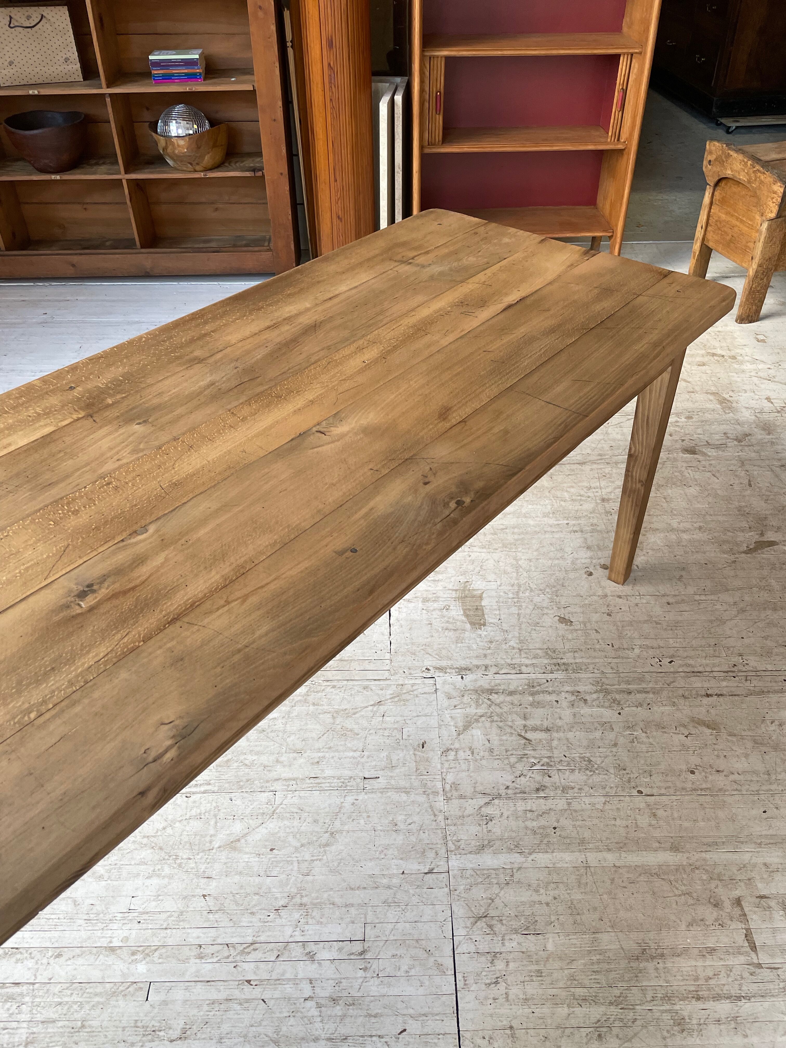 XL farmhouse table in beech and pine 3m