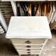 Chiffonnier 5 tiroirs en bois blanc