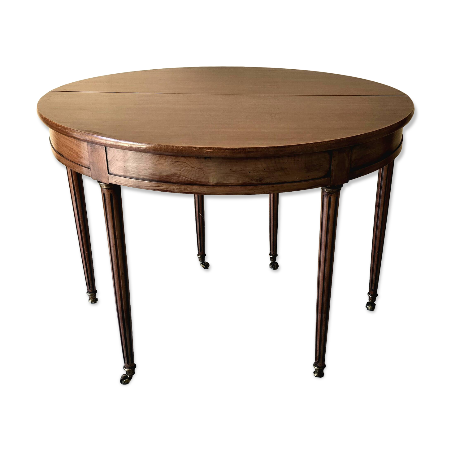Extendable half-moon table in Louis XVI style