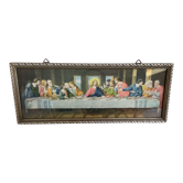 Ancient religious setting of the Last Supper with Jesus Christ and the 12 apostles