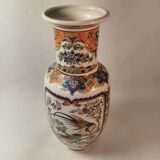 Jp derevia, ceramic vase with pheasants, signed at the bottom
