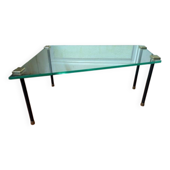 Table basse verre et métal