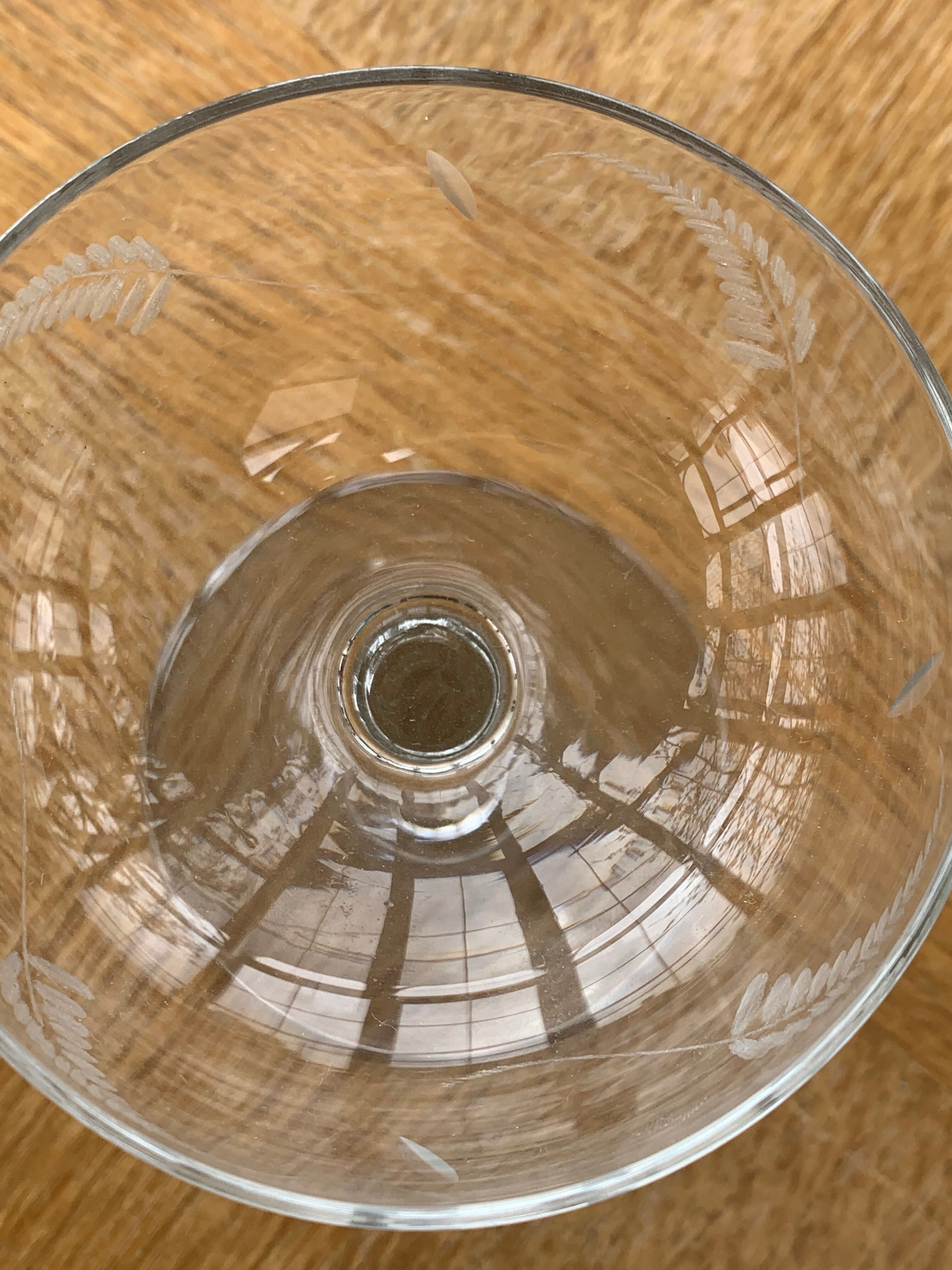 5 vintage mismatched champagne glasses