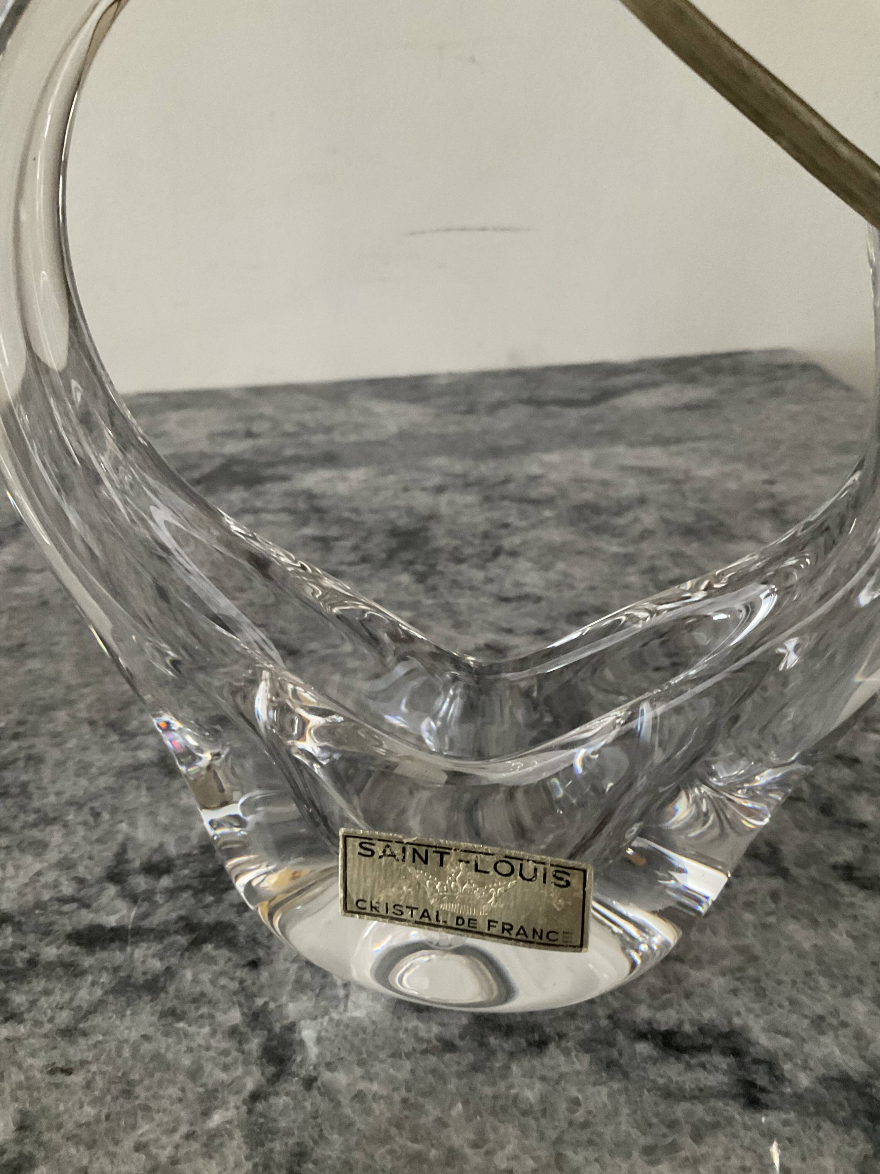Pair of Saint Louis crystal lamps from the 1950s-60s.
