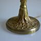 Lampe bouillotte 3 feux bronze et abat jour tôle bordeaux