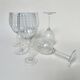 Set of six speckled white wine glasses