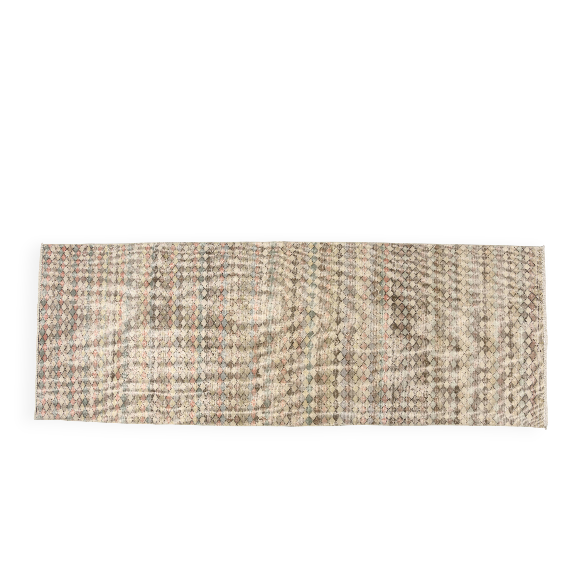 Neutral Vintage Oushak Runner Rug sku1053